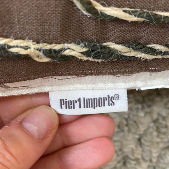 Pier 1 Brown Truck Pillow with Orange and Red Accents - Picture 3 of 5